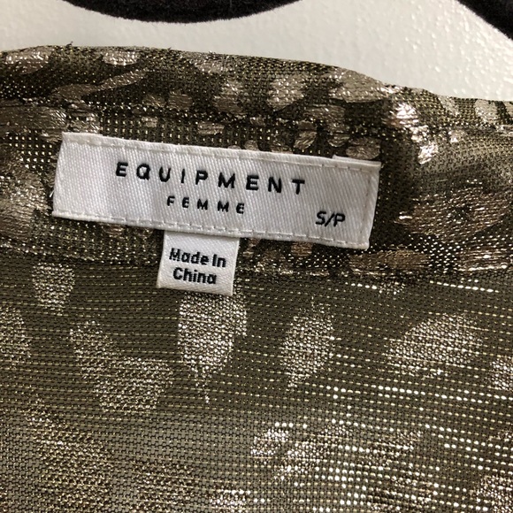 Gold Equipment Leopard Blouse - Picture 9 of 14